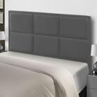 Cabeceira Munique Cama Box Casal 140 CM Suede Cinza