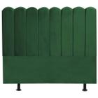 Cabeceira Nuvem Cama Box Queen 160 cm Alanis Suede Verde