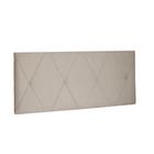 Cabeceira Painel Aquilla Para Cama Box Queen 160 cm Suede Bege - D'Rossi