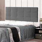 Cabeceira Painel Casal Queen 1,60m Roma Suede Cinza Dal Poz Estofados