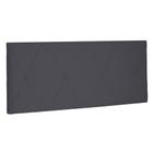 Cabeceira Painel Estofada Cama Box Casal King Aquilla 195cm Suede Cinza - Desk Design