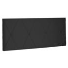 Cabeceira Painel Estofada Cama Box Casal Queen Aquilla 160cm Suede Preto - Desk Design