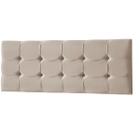 Cabeceira Painel Estofada Grecia Suede Bege Casal 1,40m para Cama Box