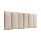 Cabeceira Painel Estofado Cama Box King Carla 1,95cm Bege