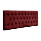 Cabeceira Painel Imperatriz 100Cm P/ Cama Box Suede Vermelho - Maitê Moda Casa