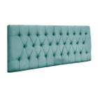 Cabeceira Painel Imperatriz 120Cm P/ Cama Box Azul Tiffany