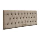 Cabeceira Painel Imperatriz 138Cm Para Cama Box Suede Bege - Maitê Moda Casa