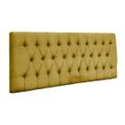 Cabeceira Painel Imperatriz 158Cm Cama Box Queen Amarelo - Maitê Moda Casa