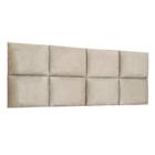 Cabeceira Painel Modulada Casal 1,40m Lorena Suede - Pallazio