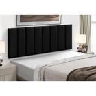 Cabeceira Painel Modular Cama Box Veludo Preto Madelina Decor