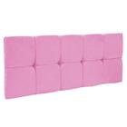 Cabeceira Painel Nina para Cama Box Casal 160 cm Suede Rosa Bebê - D'Rossi