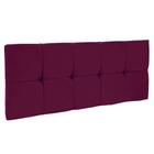 Cabeceira Painel Nina para Cama Box Casal 160 cm Suede Vinho - D'Rossi