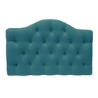 Cabeceira Painel P/ Cama Casal Queen 160cm Prince Suede Azul Turquesa - LM DECOR