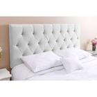 Cabeceira Painel Paris Casal Para Cama Box Branca - Estilo Capitone