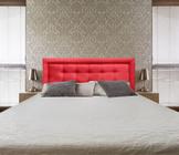 Cabeceira Painel Queen Veneza Luxo 10 Suede Liso Vermelho 160 X 60 RBL