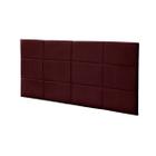 Cabeceira Painel Raissa 1,00 Cm Para Cama Box Suede Marsala - Maitê Moda Casa