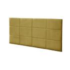 Cabeceira Painel Raissa 1,20 Cm Cama Box Suede Amarelo