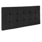 Cabeceira Painel Sleep para Cama Box Casal 1,40 m Suede Preto 1302 - D'Rossi