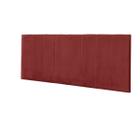 Cabeceira Painel Vitória 100Cm Para Cama Box Suede Vermelho - Maitê Moda Casa