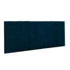 Cabeceira Painel Vitória 120Cm Cama Box Suede Azul Marinho