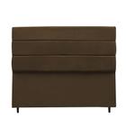 Cabeceira Paloma Para Cama Box Casal 140 cm Suede Marrom - CabrunShop