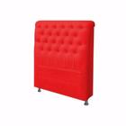 Cabeceira Para Box Casal 140 cm Livia Suede Vermelho- DL Decor