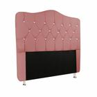 Cabeceira Para Cama Box Casal 1,40 cm com Botão Strass Capitone Estofada Atena