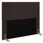 Cabeceira Para Cama Box Casal 140CM Pérola D10 Suede Marrom - Mpozenato