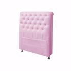 Cabeceira Para Cama Box Casal Quenn 160 cm Livia Corano Rosa- DL Decor