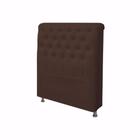 Cabeceira Para Cama Box Casal Quenn 160 cm Livia Suede Marrom - DL Decor