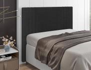 Cabeceira Para Cama Box Ferrara Solteiro 0,90cm Linho Preto - FdECOR - Italian Flex