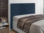 Cabeceira Para Cama Box Ferrara Solteiro 0,90cm Veludo Azul - FdECOR - Italian Flex