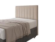 Cabeceira Para Cama Box Itália King 1,93cm Veludo Bege - FdECOR - Italian Flex