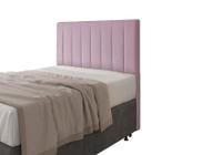 Cabeceira Para Cama Box Itália King 1,93cm Veludo Rose - FdECOR - Italian Flex