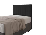 Cabeceira Para Cama Box Itália Queen 1,60cm Suede Preto - FdECOR