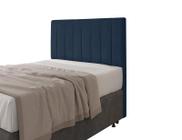 Cabeceira Para Cama Box Itália Solteiro 0,90cm Veludo Azul - FdECOR - Italian Flex