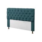 Cabeceira para Cama Box King 195cm Mirage c/ Capitonê Suede Azul Turquesa - Dl Decor