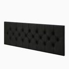 Cabeceira para cama box king 2,00 New York - Preto