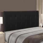 Cabeceira para Cama Box King Size 200 x 112 Cm Londres Estofada Suede Preto - SóSofá