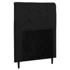 Cabeceira Para Cama Box Luna Solteiro 0,90cm Suede Preto - FdECOR - Italian Flex