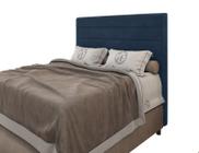 Cabeceira Para Cama Box Napoli Queen 1,60cm Veludo Azul - FdECOR