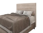 Cabeceira Para Cama Box Napoli Queen 1,60cm Veludo Bege - FdECOR