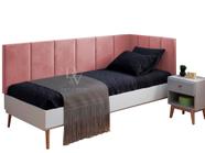 Cabeceira para cama box Solteiro 0,90-Conjunto L - 8 Cores - Rosa