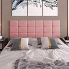 Cabeceira Para Cama Casal Box 1,40 Estofada Painel Bia Luxo Rose - lojas luramo