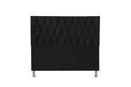 Cabeceira Paris 1,60 Cm Para Cama Box Queen Suede Preto