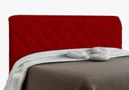 Cabeceira Paris Para Cama Box Casal Vermelho Suede Amassado - JS