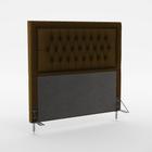 Cabeceira Pegasus 140 N-027 Veludo Marrom Chocolate Aradecor