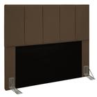 Cabeceira Perola Para Cama Box king 195 cm Suede Marrom - D'Rossi - DROSSI