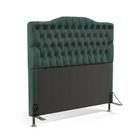 Cabeceira Pollux 160 Decorativa de Cama Queen N-032 Veludo Verde Petróleo Aradecor