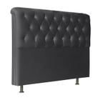 Cabeceira Queen 160cm Emilia Suede Preto ID Milani Store